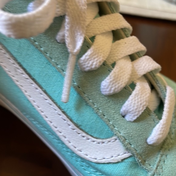 Vans Old Skool Aruba blue tiff white sneakers shoes women’s sz 8 men’s sz 6.5 - Picture 8 of 12